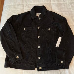 Black denim jean jacket
